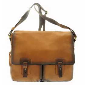    Giudi koňaková pánska kožená bočná taška 37 × 31 cm