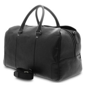  Čierna kožená cestovná taška Giudi 51 x 29 cm
