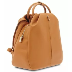    Dámsky kožený ruksak Giudi koňakovej farby, kabelka 31 × 32 cm