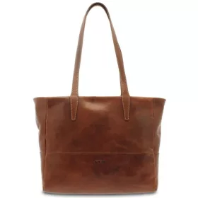    Giudi Vachetta hnedá dámska kožená taška cez rameno 41 × 27,5 cm