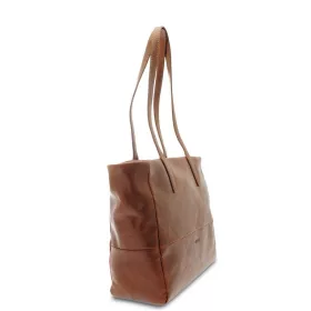    Giudi Vachetta hnedá dámska kožená taška cez rameno 41 × 27,5 cm