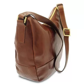    Dámska jednodielna kožená taška cez rameno značky Giudi, Vacchetta 36 × 27 cm