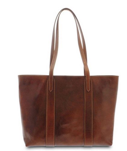  Dámska veľká kožená kabelka cez rameno Giudi, shopper Vacchetta 42 × 29 cm