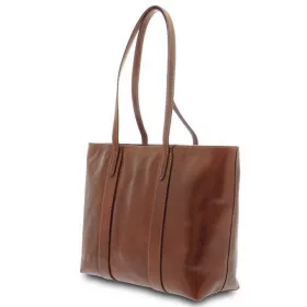    Dámska veľká kožená kabelka cez rameno Giudi, shopper Vacchetta 42 × 29 cm