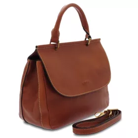    Dámska kožená dizajnová kabelka cez rameno Giudi Simona, Vacchetta 38 × 31 cm