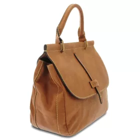    Dámska kožená dizajnová kabelka cez rameno Giudi Simona, Vacchetta 38 × 31 cm
