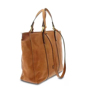    Giudi veľká dámska kožená taška cez rameno s dvojitým popruhom 39 × 29 cm