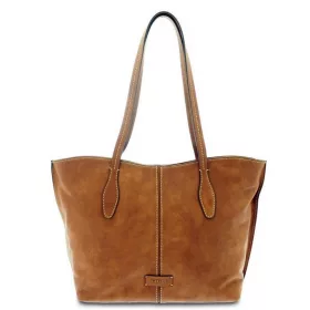    Dámska kožená taška cez rameno Giudi veľká prepážka, shopper 43 × 28 cm