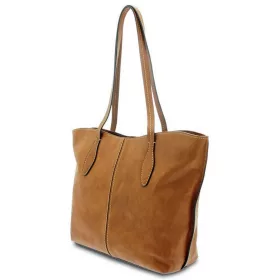    Dámska kožená taška cez rameno Giudi veľká prepážka, shopper 43 × 28 cm