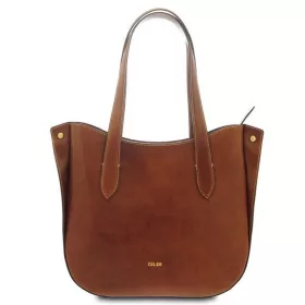    Dámska kožená dizajnová kabelka cez rameno Giudi Simona, Vacchetta 38 × 31 cm