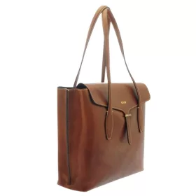    Dámska kožená taška cez rameno hnedá Giudi, vacchetta 32 × 28,5 cm