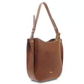    Dámska kožená dizajnová kabelka cez rameno Giudi Simona, Vacchetta 35 × 31 cm