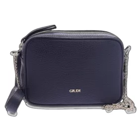    Čierna dámska kožená taška cez rameno Giudi klasického štýlu