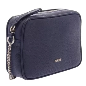    Čierna dámska kožená taška cez rameno Giudi klasického štýlu