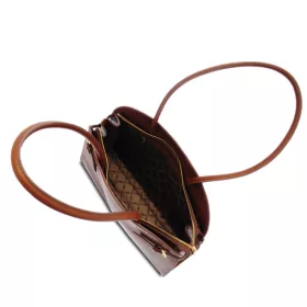    Dámska kožená taška cez rameno hnedá Giudi, vacchetta 31,5 × 22,5 cm