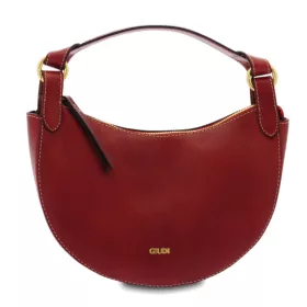    Dámska kožená dizajnová kabelka cez rameno Giudi Simona, Vacchetta 38 × 31 cm