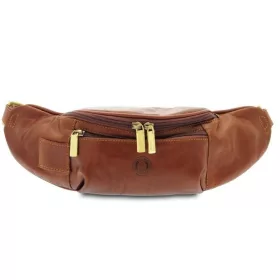  Giudi hnedá kožená taška na opasok 35 x 12 cm