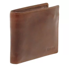  Hnedá pánska kožená peňaženka Giudi 12 × 9 cm