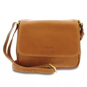    Dámska kožená dizajnová kabelka cez rameno Giudi Simona, Vacchetta 38 × 31 cm