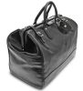  Exkluzívna čierna kožená cestovná taška Giudi Borsone 49 x 37 x 30 cm