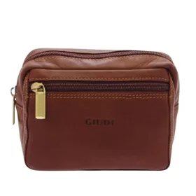    Hnedá kožená peňaženka Giudi classic style 9 cm × 5 cm