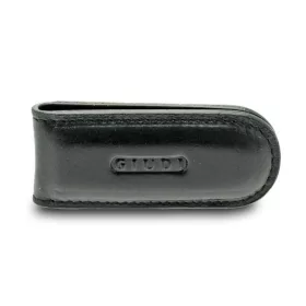  Čierna kožená spona na peniaze Giudi