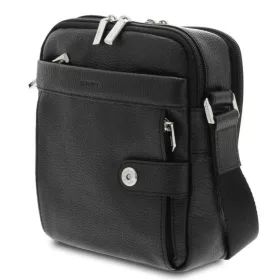  Čierna pánska kožená bočná taška Giudi 20 x 22 cm