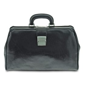  Čierna kožená lekárska taška Giudi