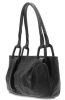  Dámska kožená kabelka Giudi čierna, vzor s potlačou cez rameno 35 × 20 cm
