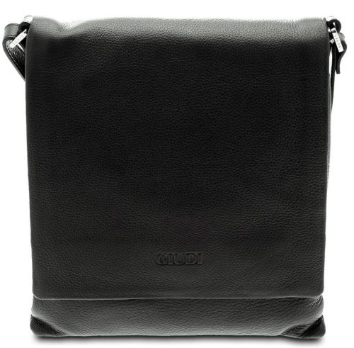  Čierna pánska kožená bočná taška Giudi 26 x 23 cm