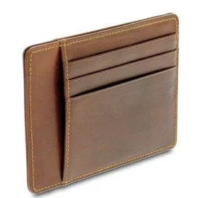  Kožený držiak na karty Giudi koňakovej farby