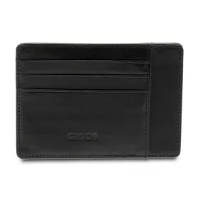  Čierny kožený držiak na karty Giudi