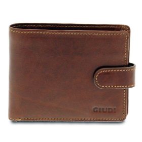  Hnedá pánska kožená peňaženka Giudi