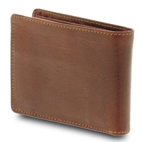    Giudi malá hnedá pánska kožená peňaženka Vacchetta 10 x 7,5 cm