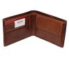  Krokodílí vzor Giudi, hnedá pánska kožená peňaženka 12 × 9 cm