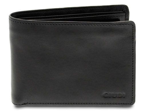  Čierna pánska kožená peňaženka Giudi