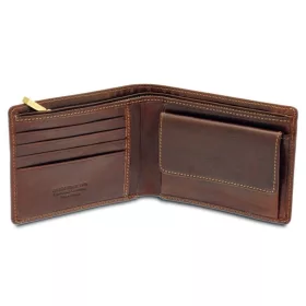  Hnedá pánska kožená peňaženka Giudi