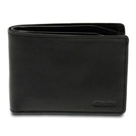    Giudi čierny pánsky kožený držiak na karty, peňaženka