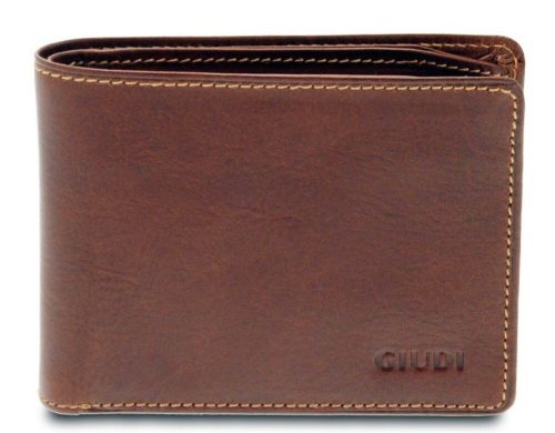  Hnedá pánska kožená peňaženka Giudi