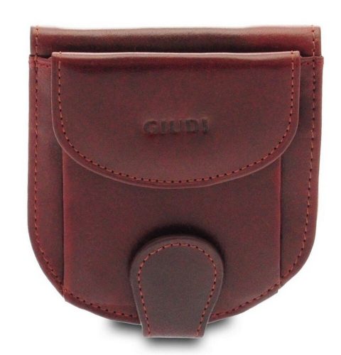 Dámska kožená peňaženka Vacchetta Giudi bordová 10,5 x 9,5 cm