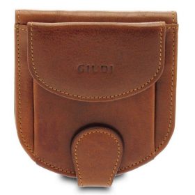    Dámska hnedá kožená peňaženka Giudi Vacchetta v podkovičke 10,5 x 9,5 cm