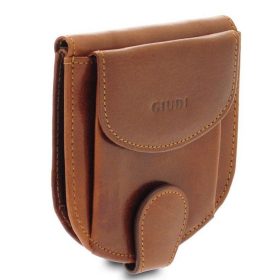    Dámska hnedá kožená peňaženka Giudi Vacchetta v podkovičke 10,5 x 9,5 cm