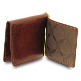    Ultratenká kožená peňaženka Giudi s klipom na peniaze, držiakom na bankovú kartu