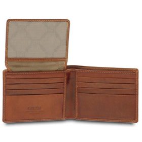    Giudi pánska kožená peňaženka Vacchetta hnedá, aktovka 11 x 8,5 cm
