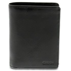    Čierna pánska kožená peňaženka a aktovka Giudi 12,7 x 9,5 cm