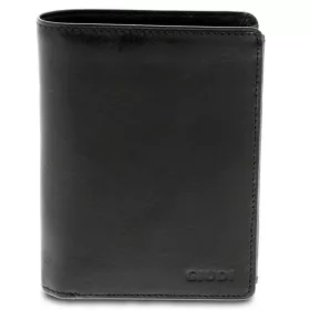    Čierna pánska kožená peňaženka a aktovka Giudi 12,7 x 9,5 cm