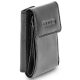  Kožená mini peňaženka Giudi čierna Vacchetta 8 x 5,2 cm