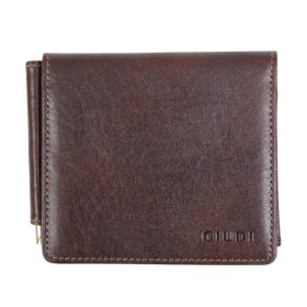    Giudi Halifax čierno-šedá kožená dolárová peňaženka 10,4 x 9 cm