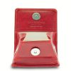  Kožená mini peňaženka Giudi Vacchetta červená 8 x 7 cm