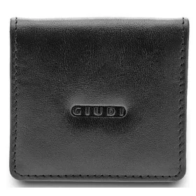  Kožená mini peňaženka Giudi čierna Vacchetta 8 x 7 cm